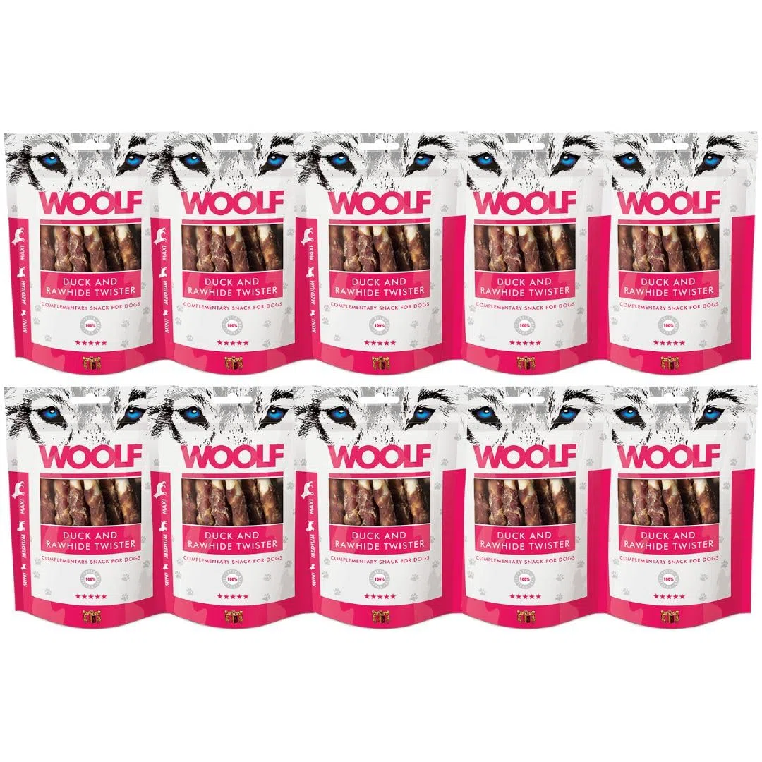 Snacks Naturales para Perros | Rollitos Masticables de Pato Sin Conservantes | Chuches para Perros Naturales | Premios Saludables | Dog Treats Woolf Ententwister | 100g