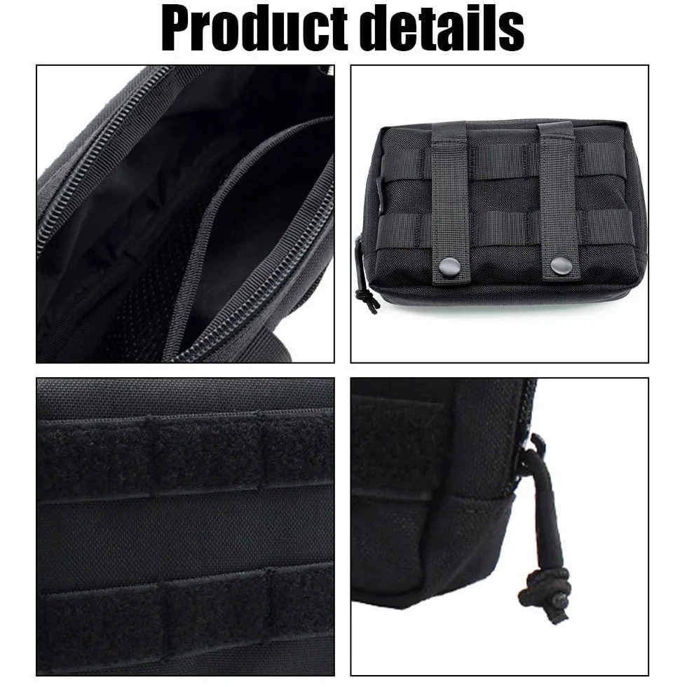 MiOYOOW Bolsa de arnés para Perro, Chaleco Molle de Nailon 1000D, Mochila Ligera para sillín de Mascotas, Ideal para Perros, Cachorros, Entrenamiento de Caminata y Senderismo