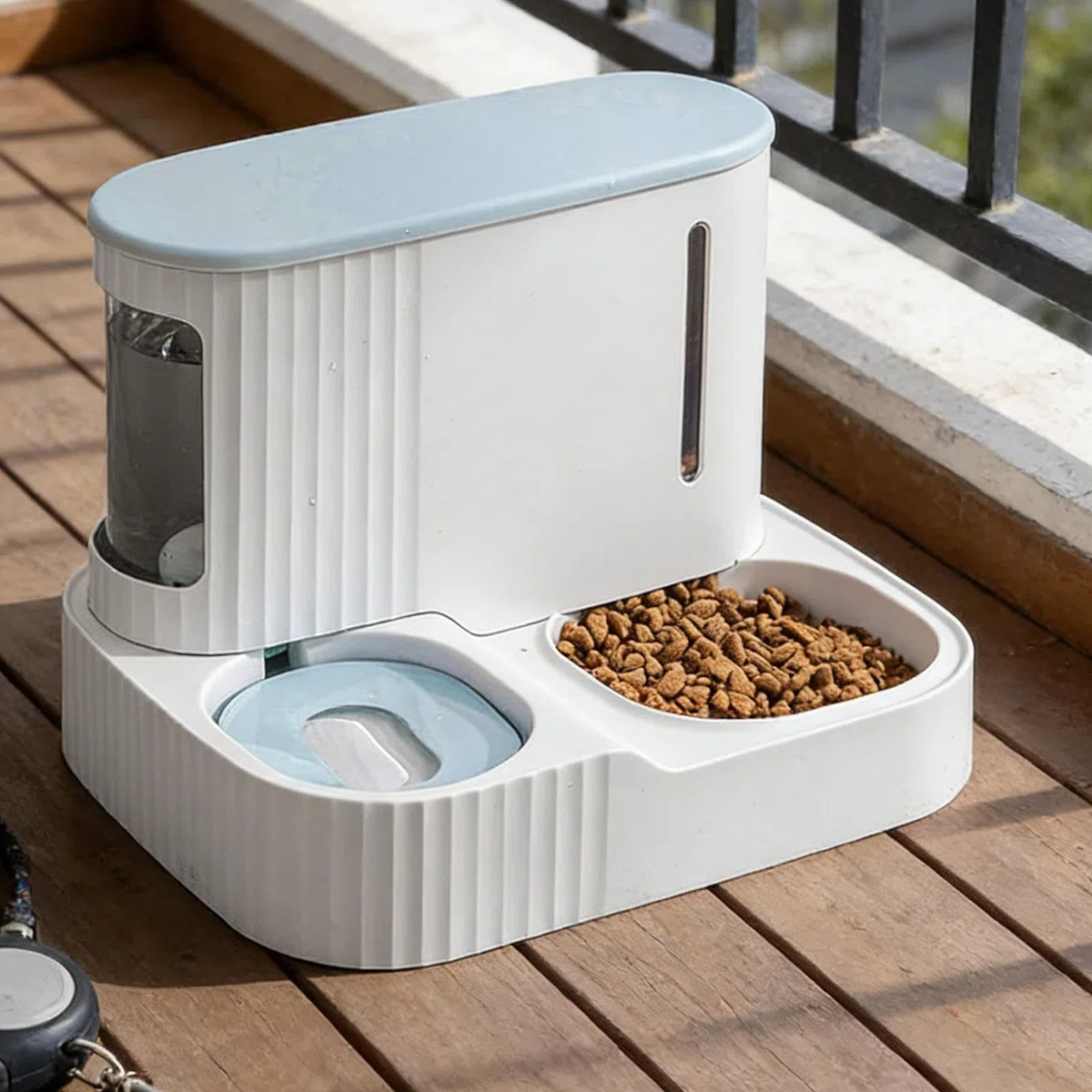 Dispensador de Comida y Agua para Gatos | Bebedero 2 en 1 para Cachorros,Dispensador Automático de Comida para Gatos Desmontable de 3L - Uso con Y Cachorros En El Hogar Interior Y Vacaciones