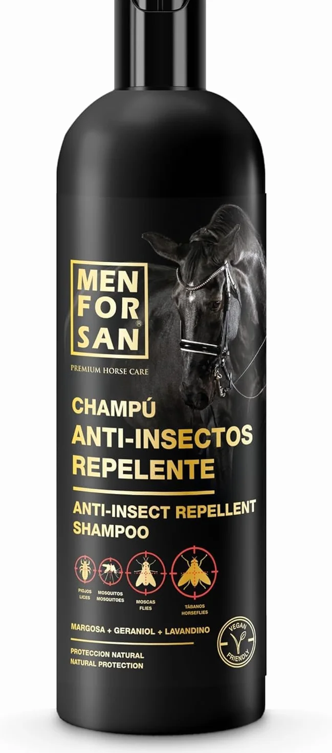 MENFORSAN - Pack 2 Unidades - Champú Repelente con citronela Caballos - 1L