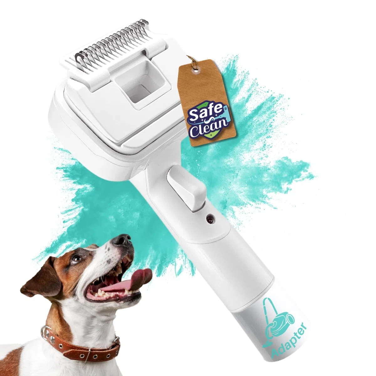 SAFE 'N CLEAN Cepillo para pelo de animales, accesorio para aspiradora, cepillo para perros, cepillo para gatos, juego 3 en 1, compatible con Dyson Miele, Siemens, Rowenta, AEG Karcher, incluye