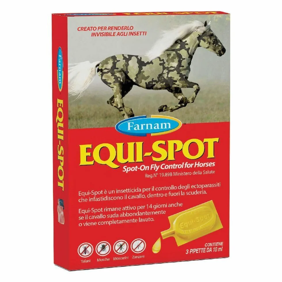 E-qù-ìsp-òT insecticida puntual para el control de tábanos, moscas, mosquitos, mosquitos y garrapatas que molestan al caballo dentro y fuera del establo