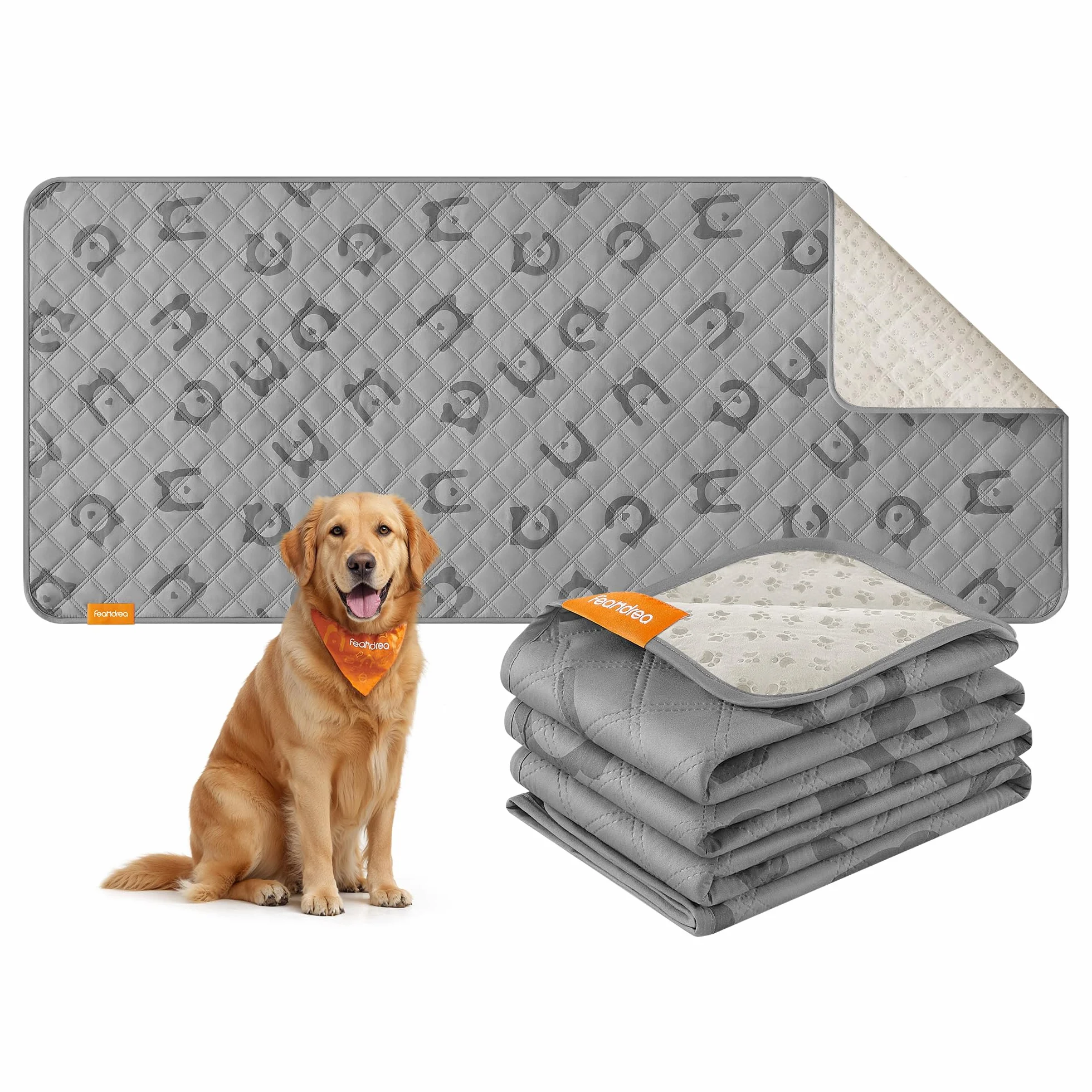 Feandrea Manta Impermeable para Perros Grandes, 178 x 76 cm, Funda Lavable a Máquina para Sofá, para Mascotas, Antideslizante, Acolchada, Gris Paloma PPB025G01