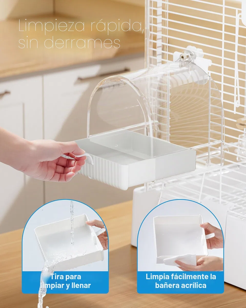 BUCATSTATE Casa de baños colgante para jaula de pájaros, 3 en 1, bañera para pájaros, cuenco, bebedero para pájaros, tazón, jaula de pájaros, accesorios para inseparables, pinzones, periquitos