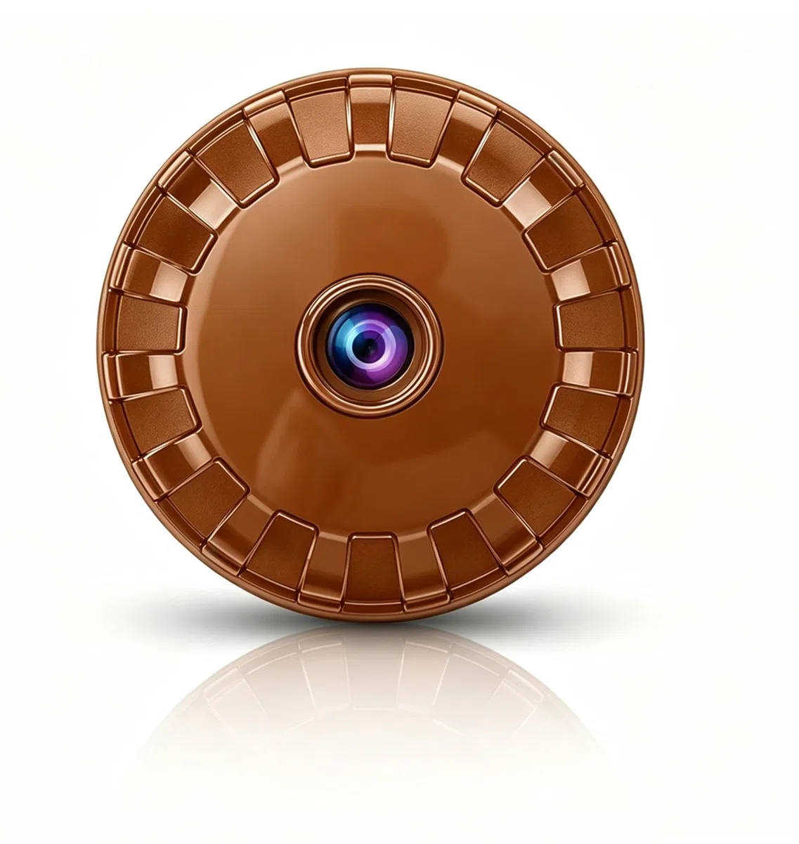 Mini Cámara de Seguridad WiFi, Mejorada Cámara Oculta para Uso Doméstico, con Visión Interior/Exterior para Marrón Brown A/2S