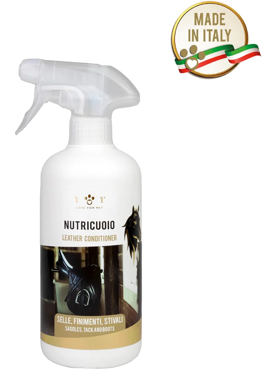 Limpiador de cuero, 500ml - Limpia, nutre y suaviza todos los artículos de cuero como sillas de montar, arneses, botas, zapatos, bolsos, etc. - Contiene solo ingredientes naturales - Linea 101
