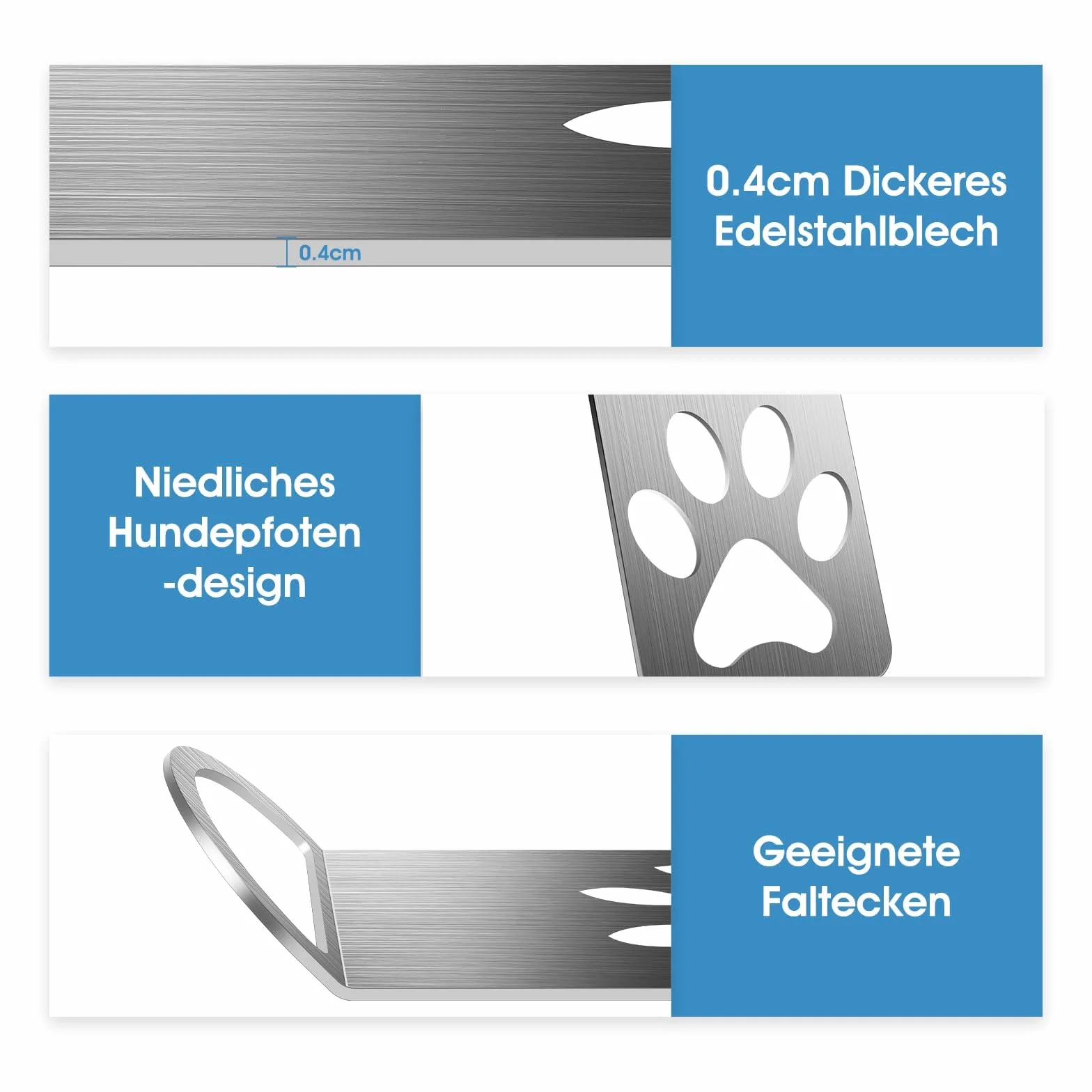 Anclaje de Suelo para Perros Espesar 0,4 cm 304 Acero Inoxidable Engrosamiento, Ancla para Perros Ideal para Salir con el Perro, Placa de Suelo Fácil de Usar