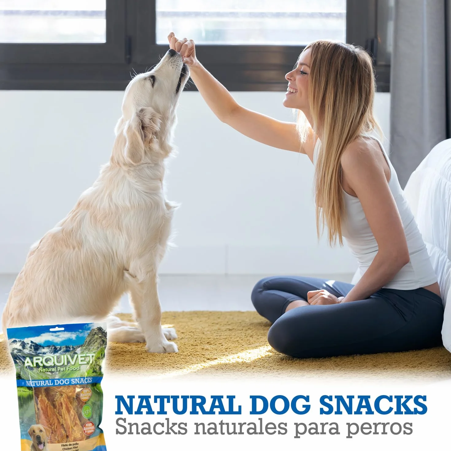 Arquivet, Filete de Pollo, Snacks Naturales para Perros, Natural Dog Snacks, Chuches para Perros, Golosinas Naturales para Mascotas, Mejores Snacks para Perro, 1kg