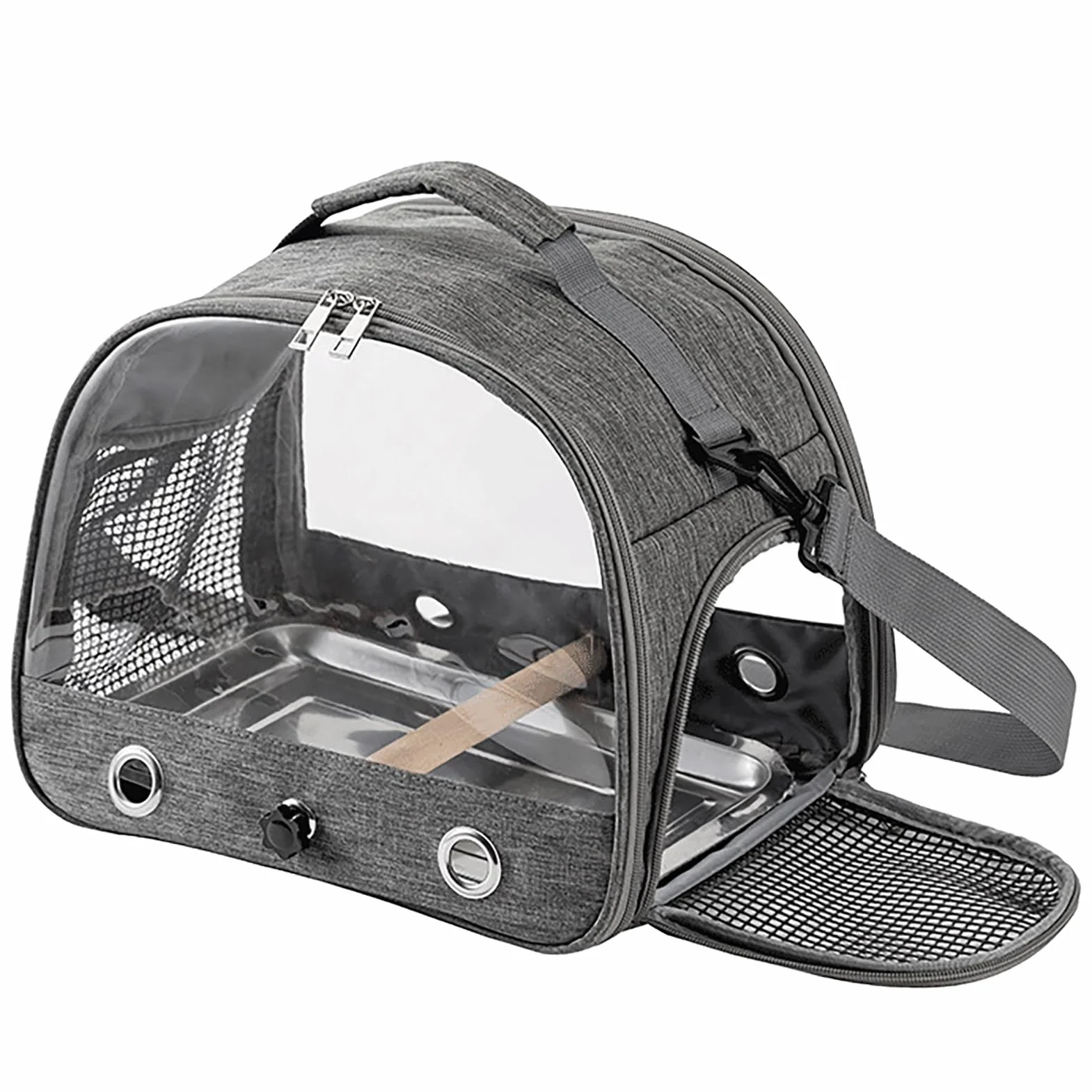 Bolsa de transporte para pájaros con ventana de PVC transparente para loros mochila de viaje portátil plegable para mascotas pequeñas