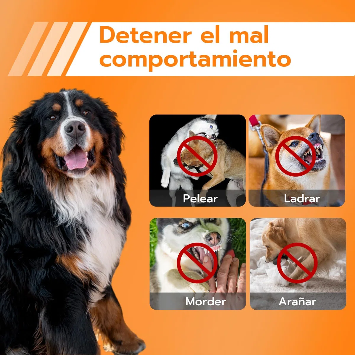 Mcbazel Ahuyentador de Perros, Dispositivo Ultrasónico Antiladridos de Largo Alcance 30 Pies, con 2 Modos de Ultrasonido y Linterna Estroboscópica, para la Mayoría en Interiores y Exteriores
