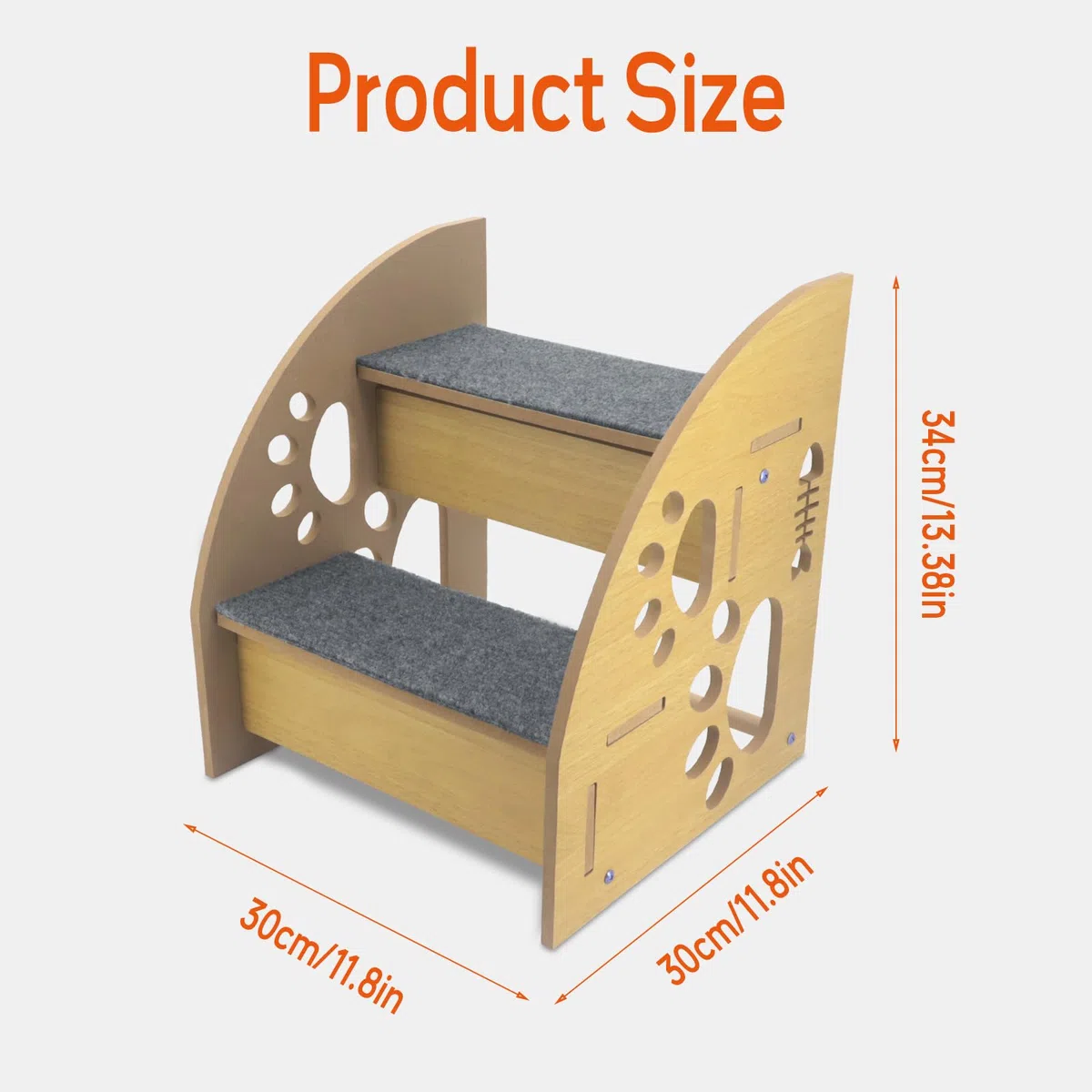 Escalones para perros para cama, escaleras de madera para mascotas para sofá y cama, rampa para perros para acceso al sofá, escalones para mascotas para gatos y perros mayores