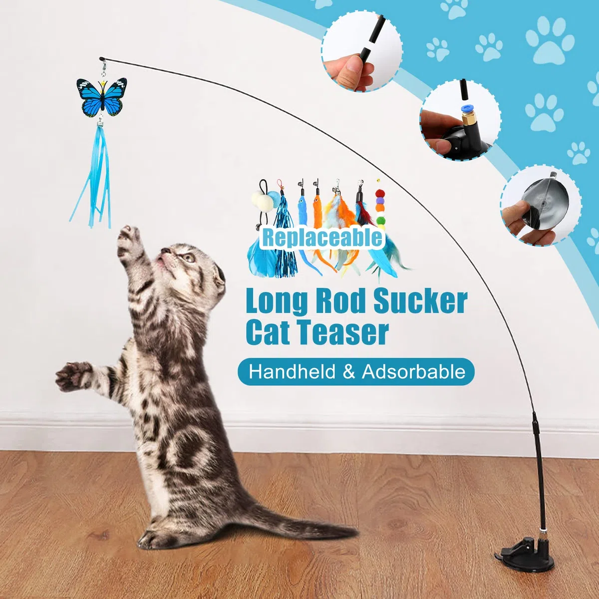 Juguetes Interactivos para Gatos - Set de 39 Piezas Con Túnel, Ratones, Varita de Plumas, Peces, Bolas y Campanas - Tubo de 3 Vías