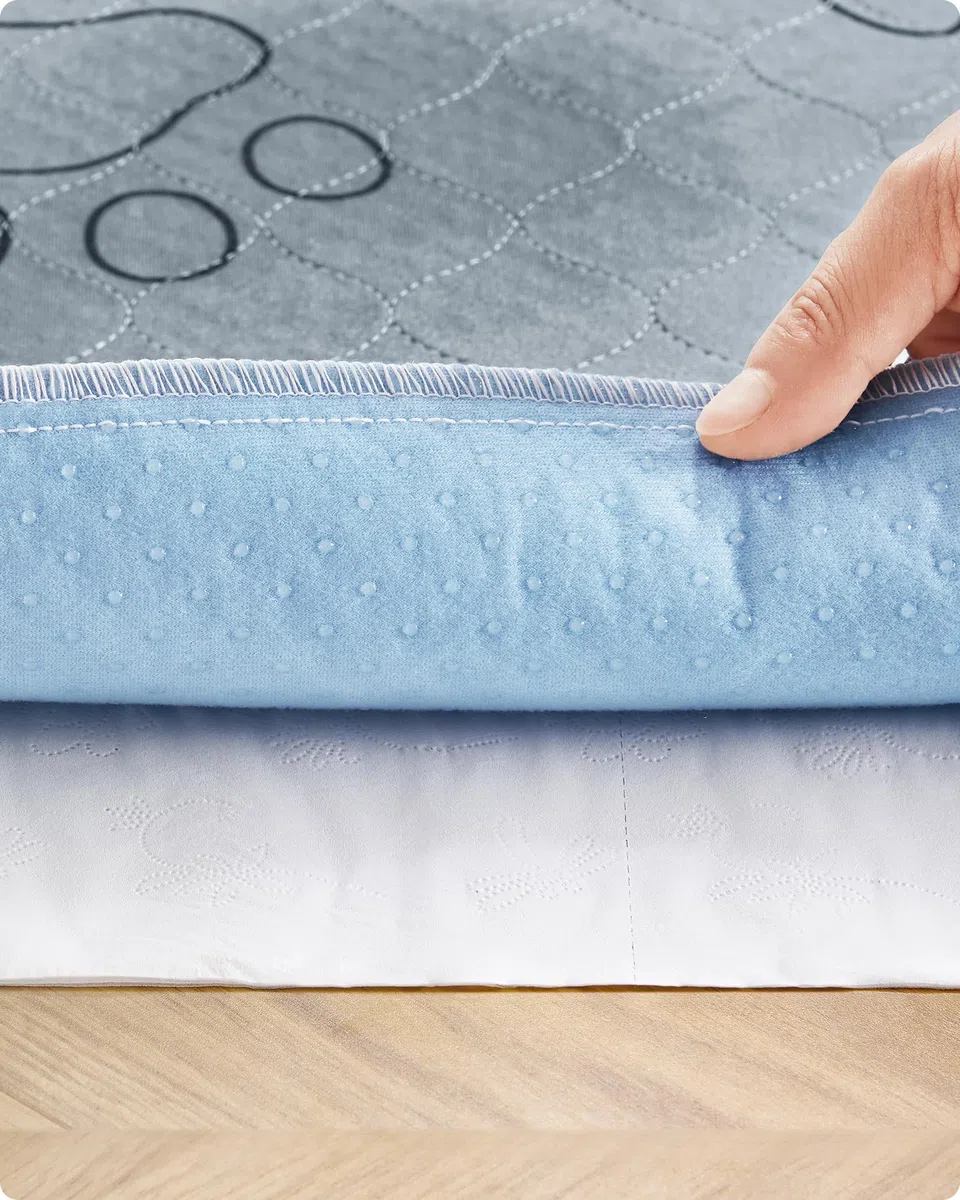 Feandrea Alfombras Lavables para Perros, Alfombras Absorbentes Reutilizables, 122 x 91 cm, Juego de 2, XL, Impermeables, Antideslizantes, Alta Absorbencia, para Gatos, Conejos, Gris PTD036G01