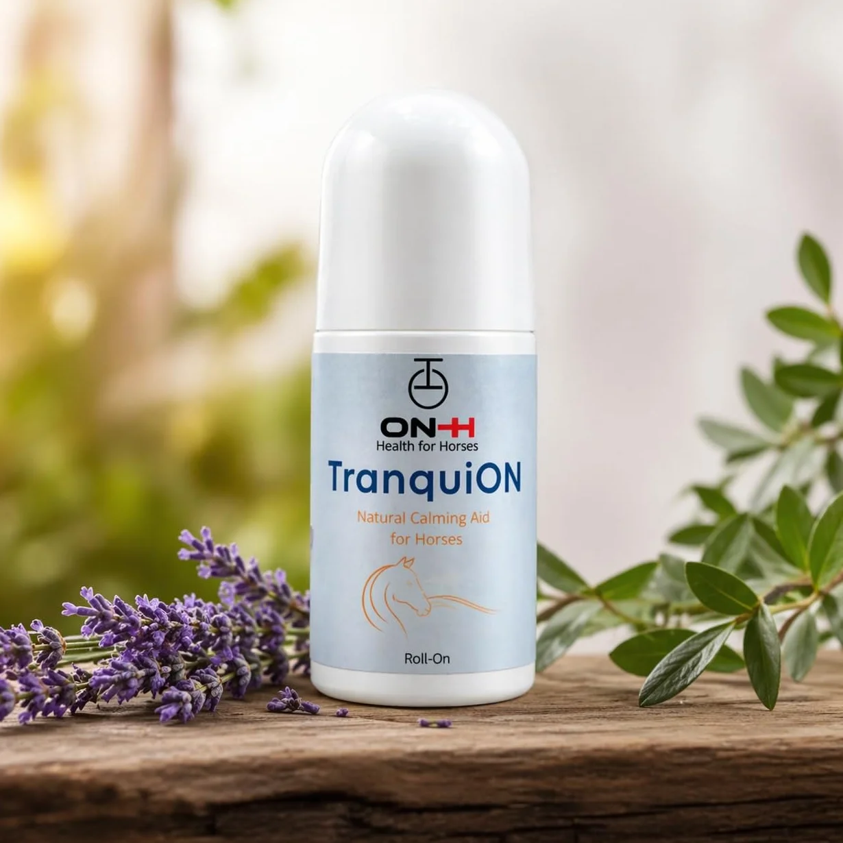 ON-H TranquiON Roll-On para Caballos | Gel Calmante Natural | Aplicación Localizada con Roll-On | Ideal antes de Transporte, Competición y Entrenamiento | Calmante sin Sedación | Uso Diario
