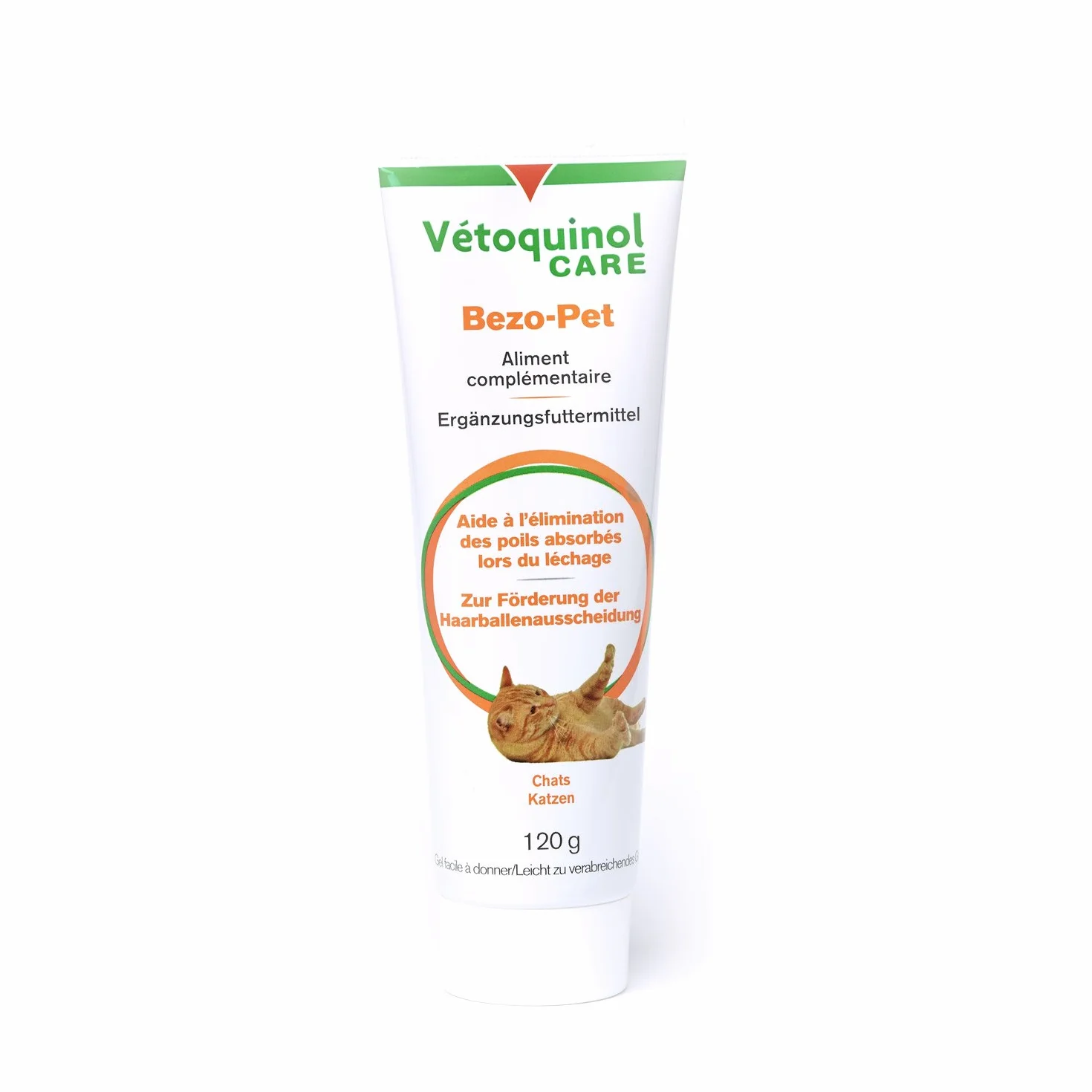 Vetoquinol Bezo-Pet Paste | 4 unidades | 4 x 120 g | Complemento alimenticio para perros y gatos | Puede ayudar a promover la eliminación de la bola del pelo | con malta