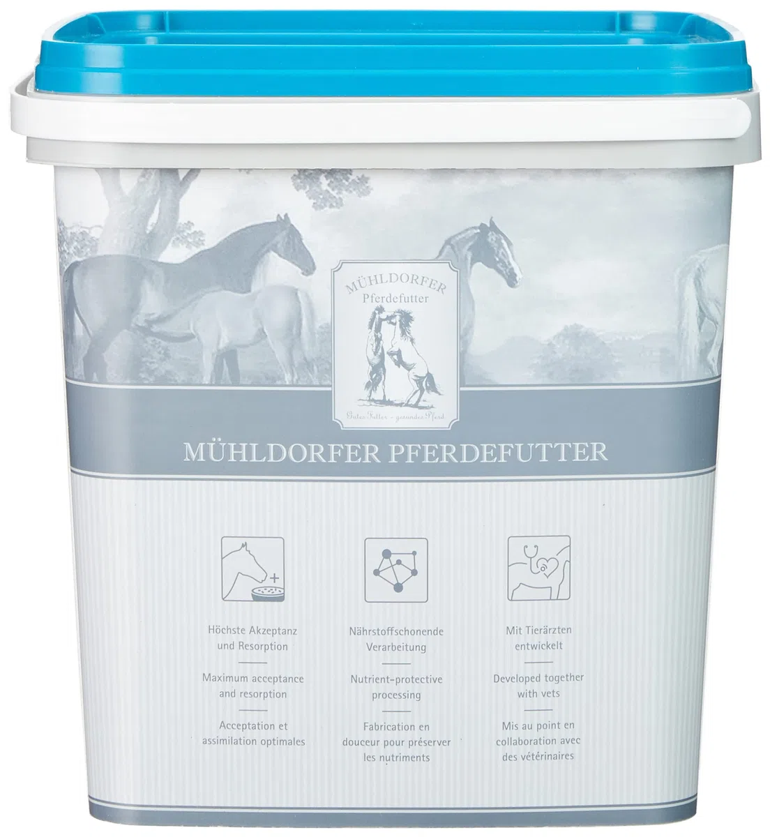 Mühldorfer Revitopur Prebiotic - Comida para Caballos (3 kg, Apoyo holístico para cólicos y heces de Agua), con superalimento y alcachofa de Jerusalén