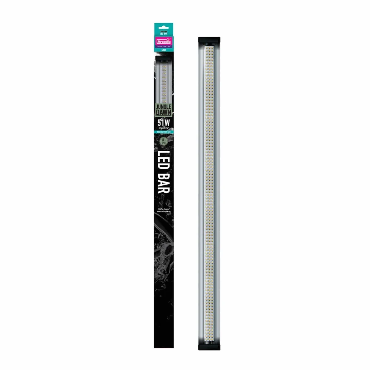 Arcadia Jungle Dawn - Barra LED (51 W, Ideal para Reptiles, Anfibios y Plantas)
