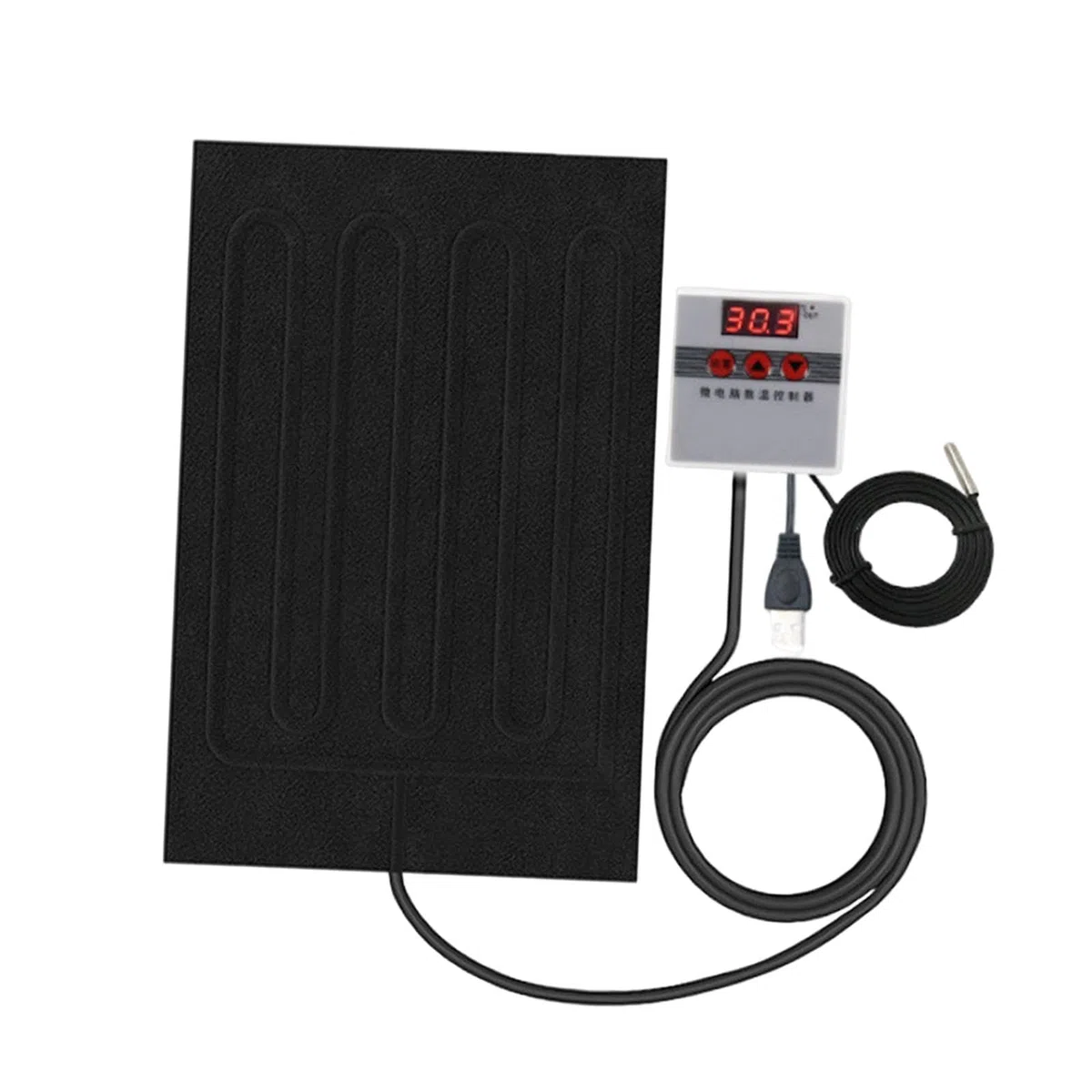 Almohadilla Calefactora para Reptiles, Manta Calefactora para Terrarios, Cojín Calefactor Portátil USB para Incubadoras, Loros Y Ranas, 15 cm x 20 cm