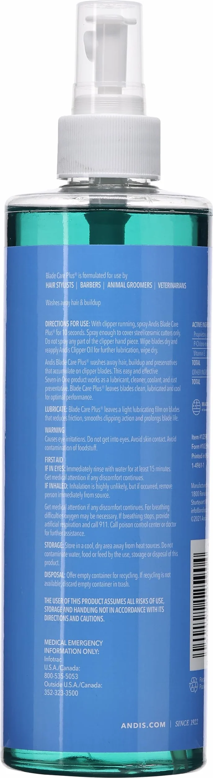Andis - Refrigerador limpiador Spray 7 en 1