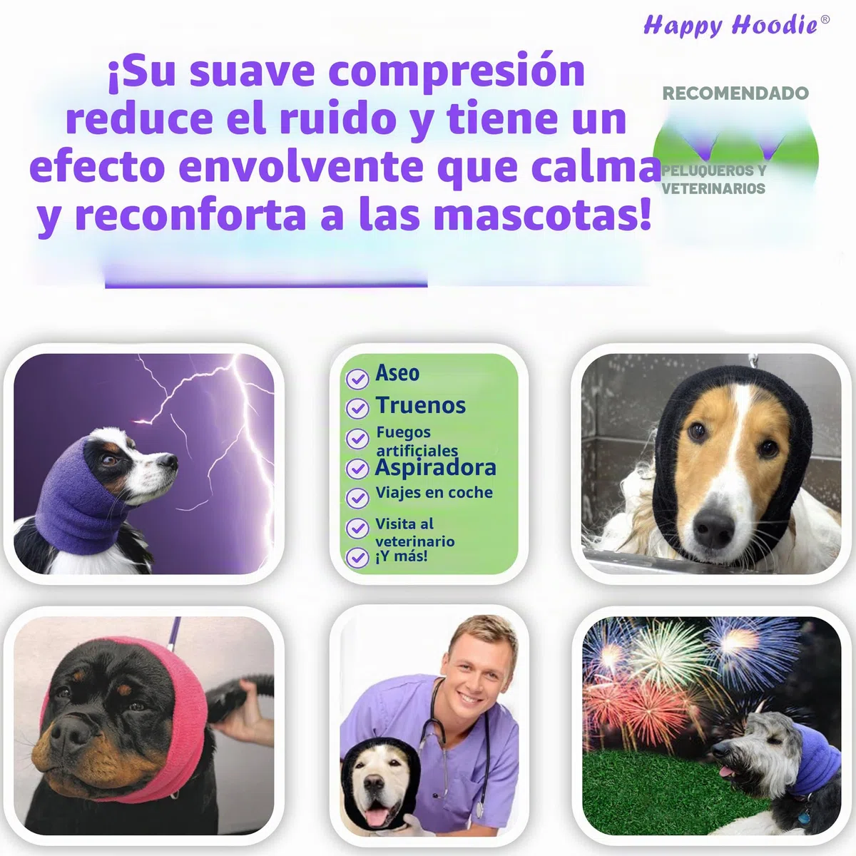 ZONI PETS Happy Hoodie Set, Negro, Paquete de 2
