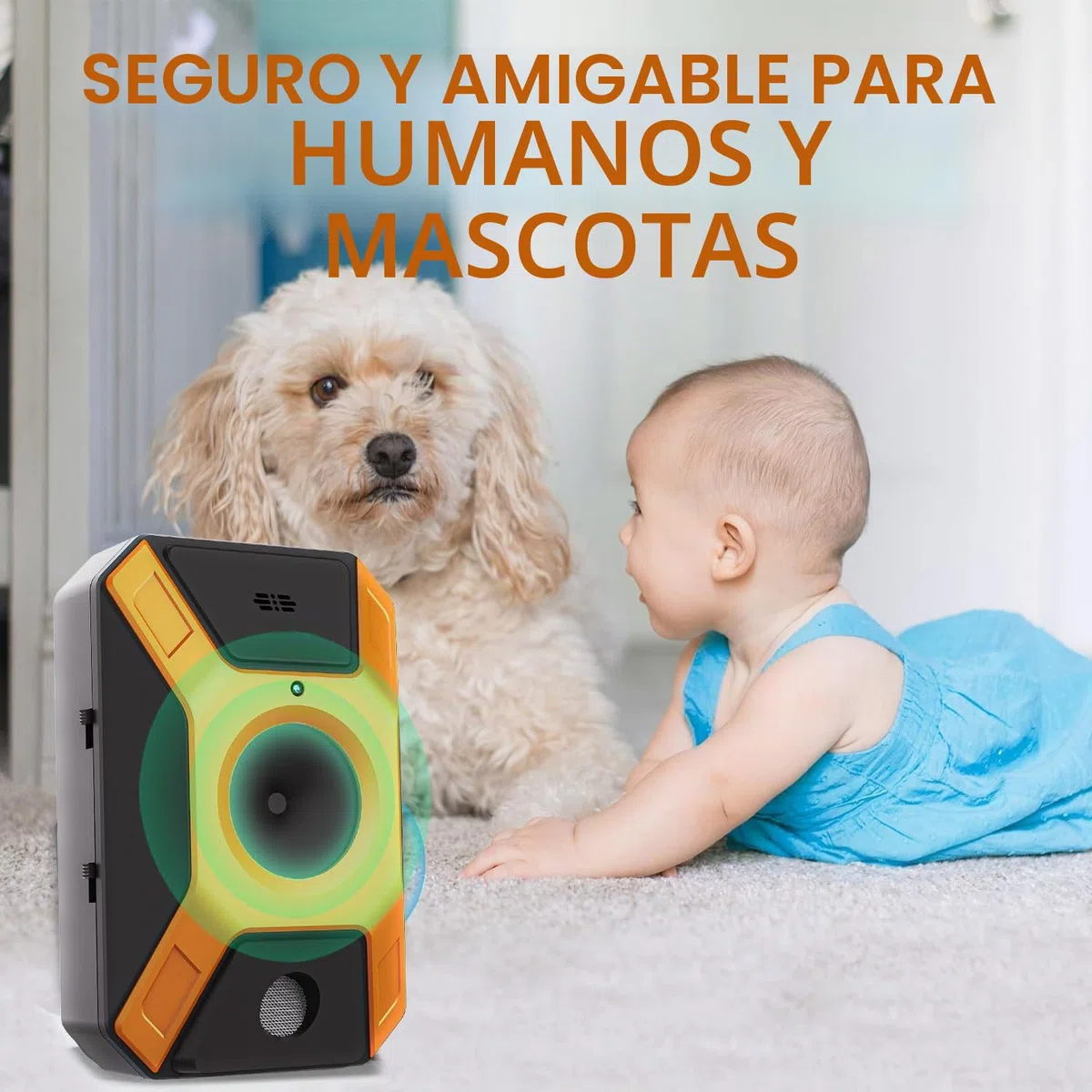 WUGEIN Antiladridos para Perros,Ahuyentador de Perros Ultrasonidos,3 Frecuencias Ajustables Ahuyentador de Perros Potente,33 Pies Ultrasónico Antiladridos Disuasivos Perros Perros Collar