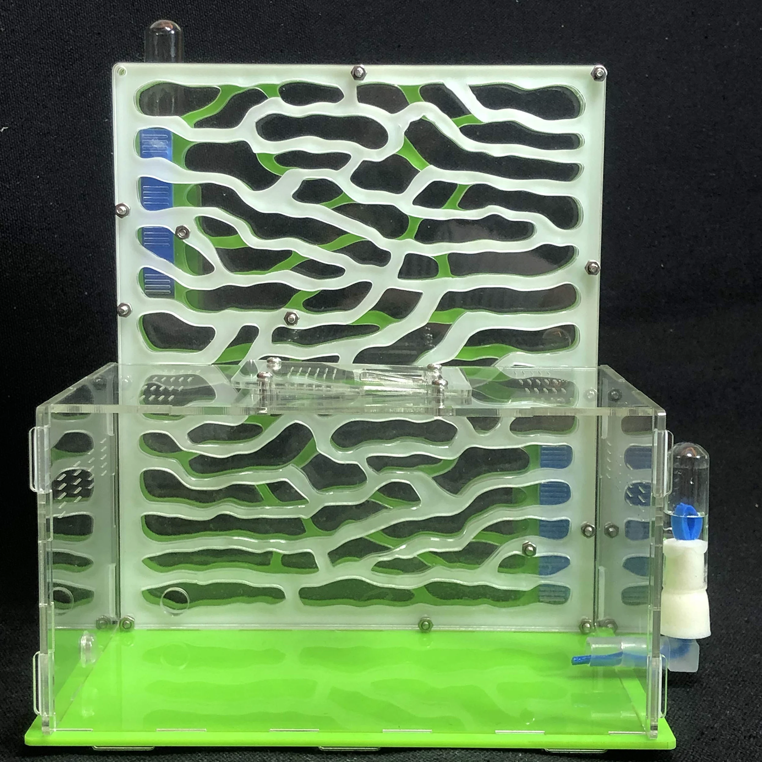 Gran Granja de Hormigas Acrílica DIY Con Área de Alimentación - Casa de Hormigas Grandes, Nido Villa Insecto Mascota, Hormiguero Taller 6 Capas 19,5 * 15 * 22 cm (Green)