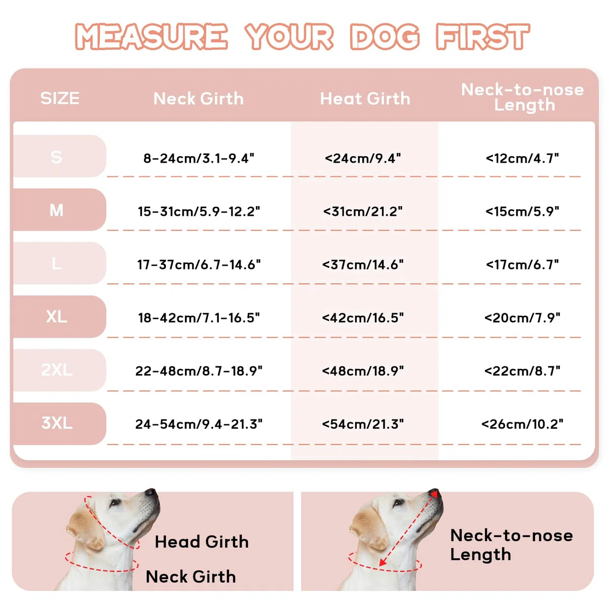 Collar Isabelino Suave para Perros para Cuello y Parte Superior del Cuerpo, Collar Postoperatorio Impermeable con Cordón Ajustable, Alternativa Cómoda al Cono Rígido, Rosa Empolvado S