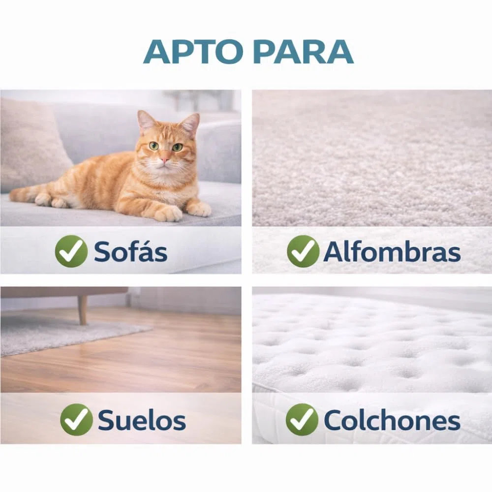 Limpiador de Manchas y Olores para Mascotas | Elimina Orina, Heces, Comida y Huellas | Evita Marcaje Repetido | Para Suelos, Alfombras y Tapicerías | Varios formatos (5 Litros)