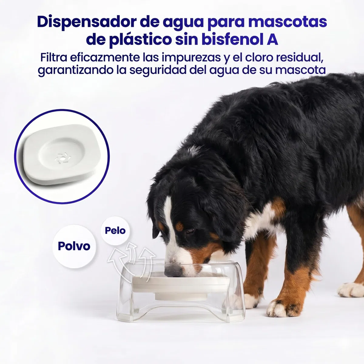 Bebedero Perro 2L Antigoteo Portatil - Cuenco de Agua para Mascotas Medianas Grandes - Dispensador Antisalpicaduras Fuente - Ideal Viaje en Coche y Camping