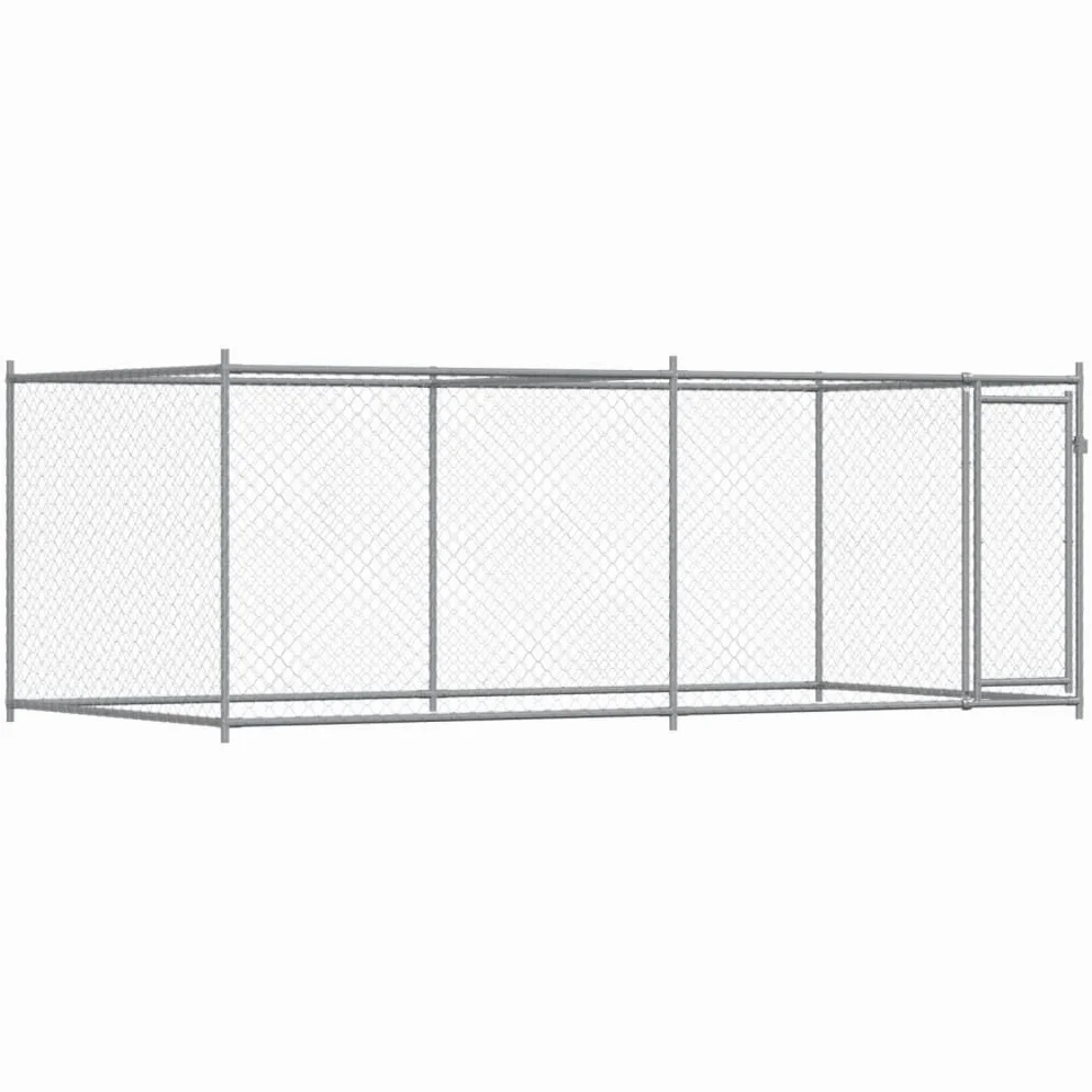Festnight Perrera de Exterior con Toldo Gallinero de Exterior Grande Jaula para Perros con Cerradura Caseta para Perros Mascotas Animales Perro Grande Exterior 4 x 2 x 1,5 m