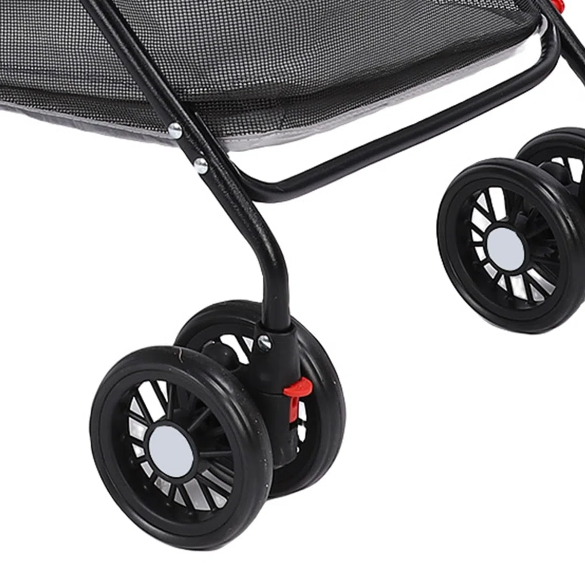 Carrito para Perro Plegable Transpirable con Cesta de Almacenamiento, Portavasos, Ideal Mascotas Medianas y Pequeñas (Mismo Diseño)
