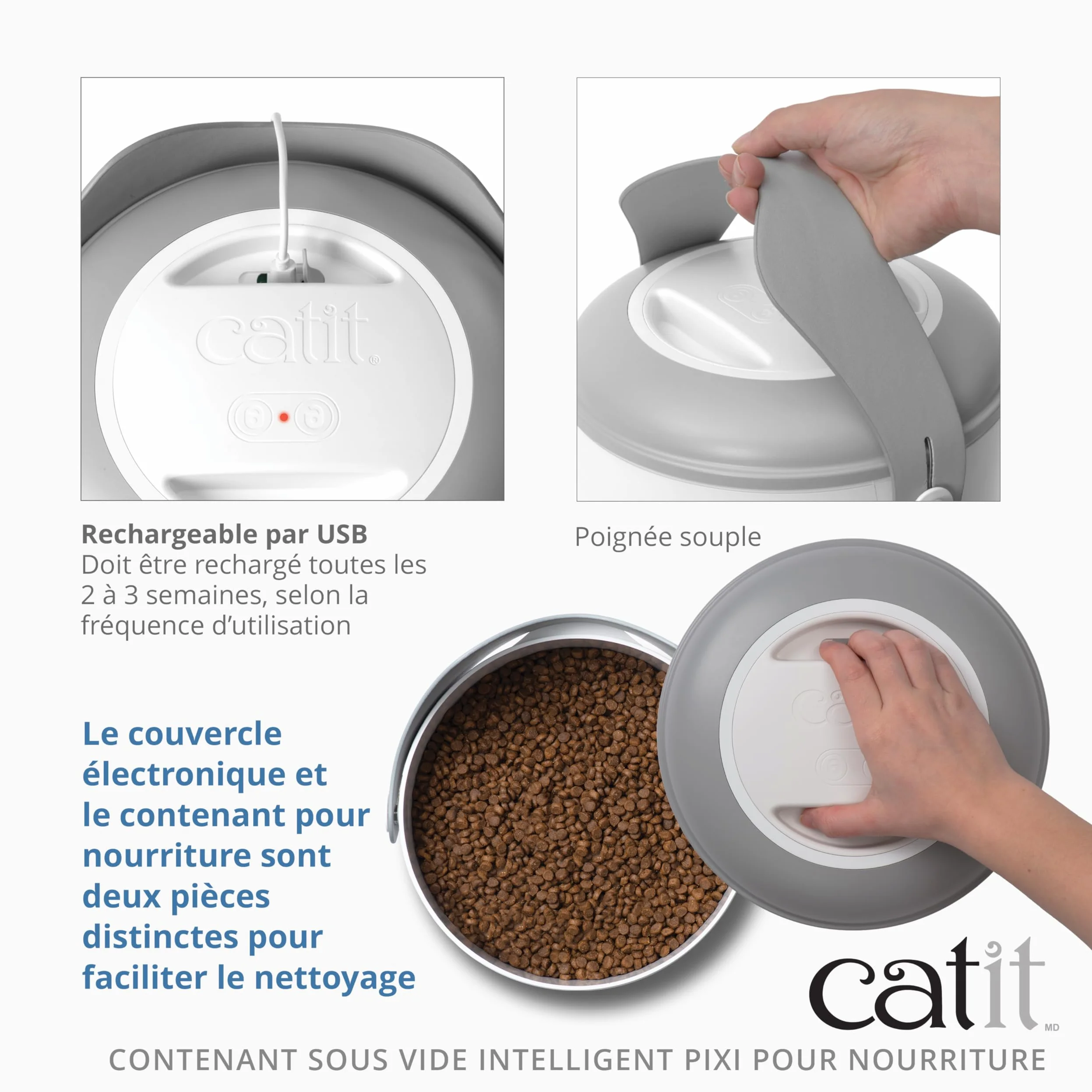 Catit Contenedor de pienso para gato al Vacío PIXI