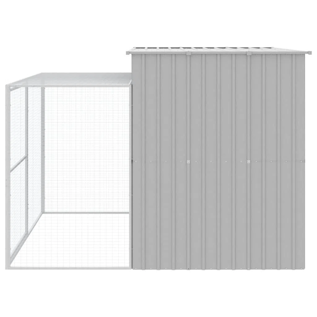 Caseta Perros Corral Acero galvanizado Gris Claro 214x253x181cm