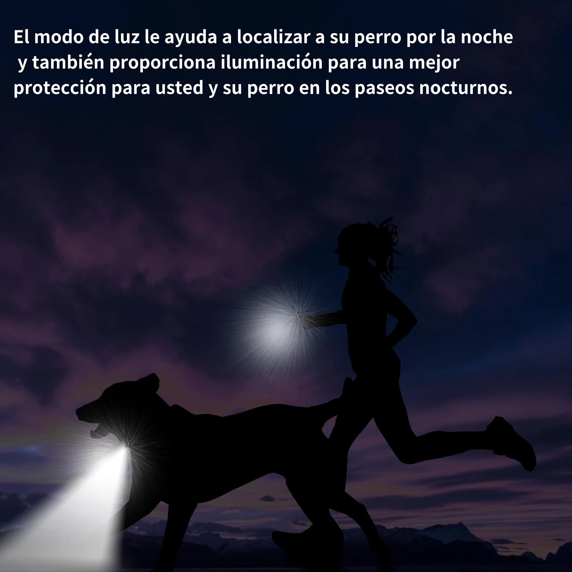 Meloive Collar Luminoso y Recargable para Perros y Gatos Pequeños, Medianos y Grandes - Collar con Luz LED Impermeable y con 2 Modos de Luz