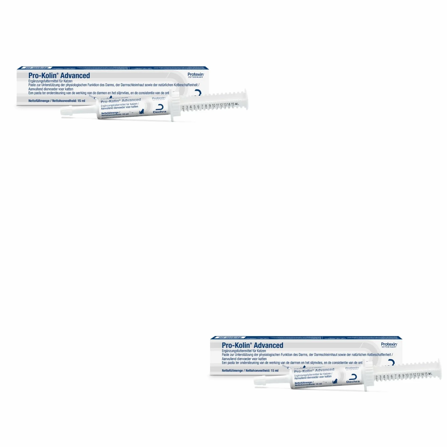 Dechra Pro-Kolin Advanced para gatos | Paquete doble | 2 x 15 ml | Complemento alimenticio para gatos | Pro- y prebióticos altamente concentrados