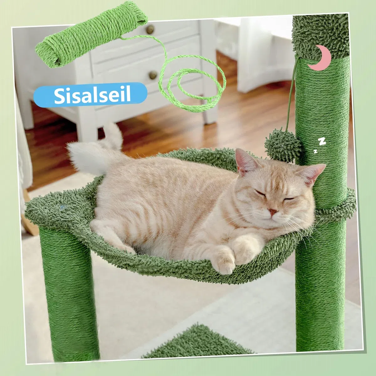 6mm*30m Cordel Rascador para Gatos,Cuerda de sisal para Gatos,Natural Rollo de Cordel,Cuerda de Yute Gruesa para Decoración de Jardín y para El árbol Rascador de Gato