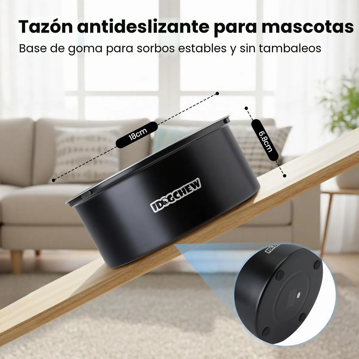 Bebedero Flotante para Perros de Acero Inoxidable – Cuenco Antigoteo con Bandeja Cerrada, Agua Limpia sin Salpicaduras, Base Antideslizante, 1L / 3L
