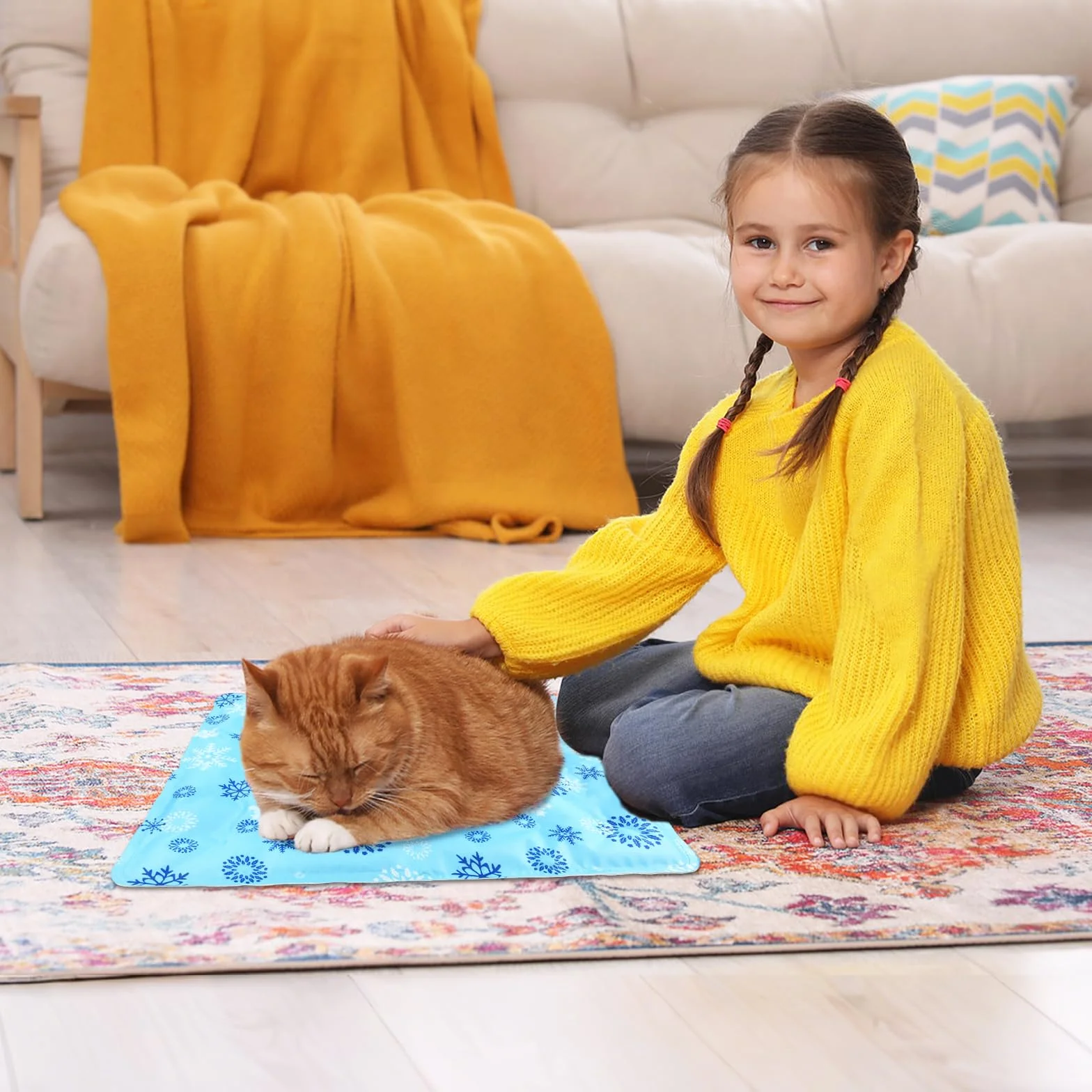 Manta Refrescante para Perros Pequeños y Gatos, Alfombra Refrigerante de Gel con Agua para Mascotas, Cama de Verano Impermeable y Fácil de Limpiar