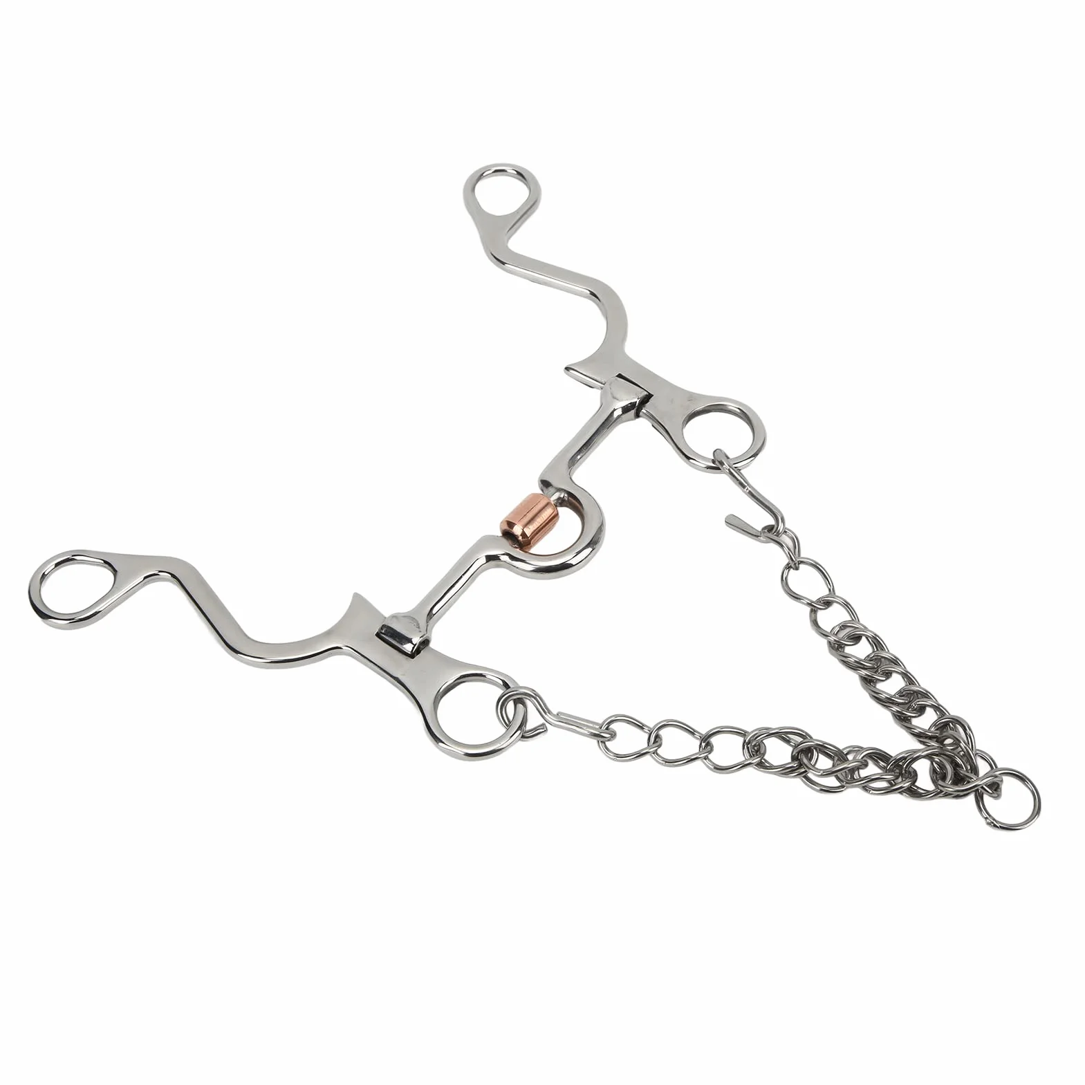 Bocado de Caballo, Bocado Pelham Articulado Mano de Obra Fina Tallado para Rendimiento Ecuestre para Montar a Caballo(120MM)