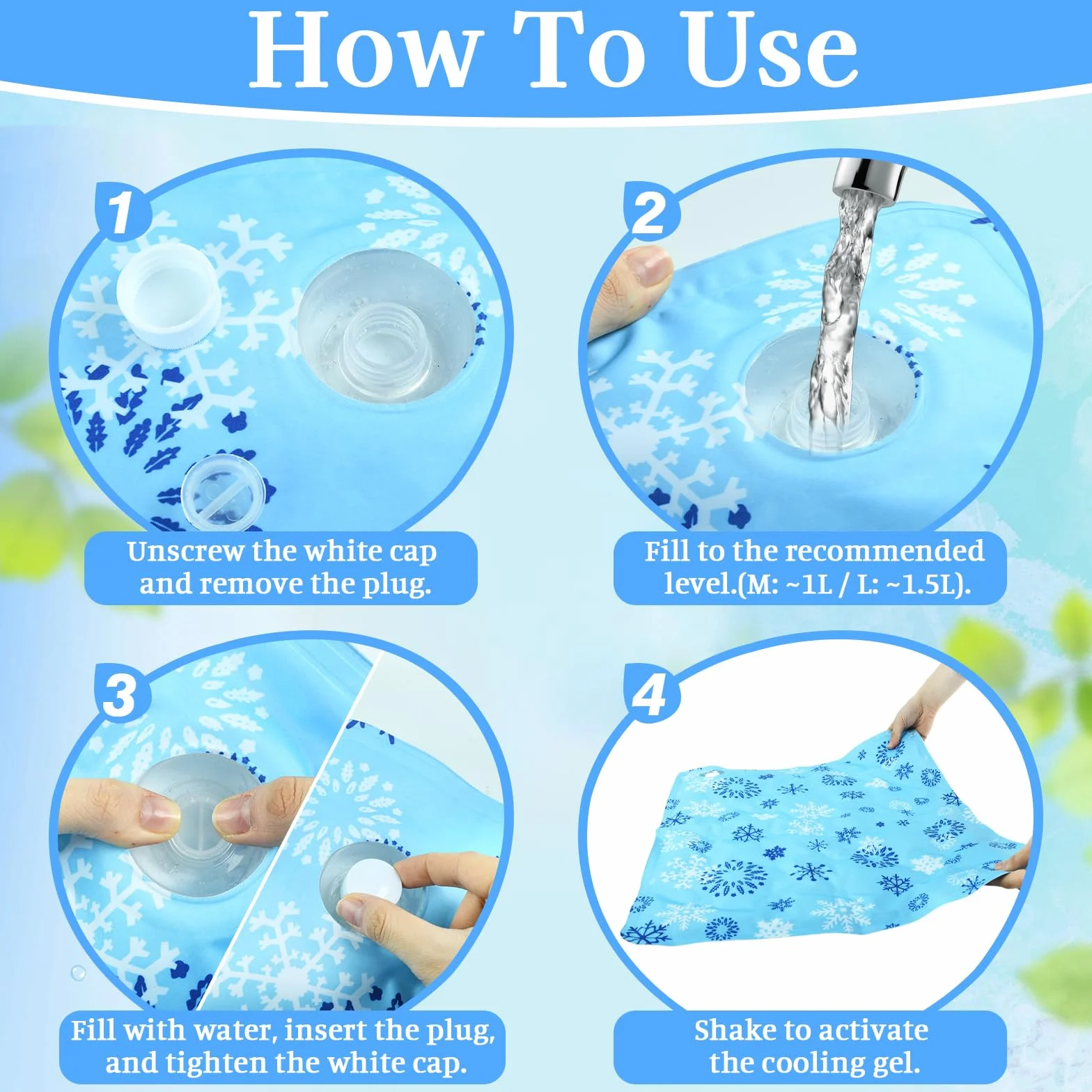 Manta Refrescante para Perros Pequeños y Gatos, Alfombra Refrigerante de Gel con Agua para Mascotas, Cama de Verano Impermeable y Fácil de Limpiar