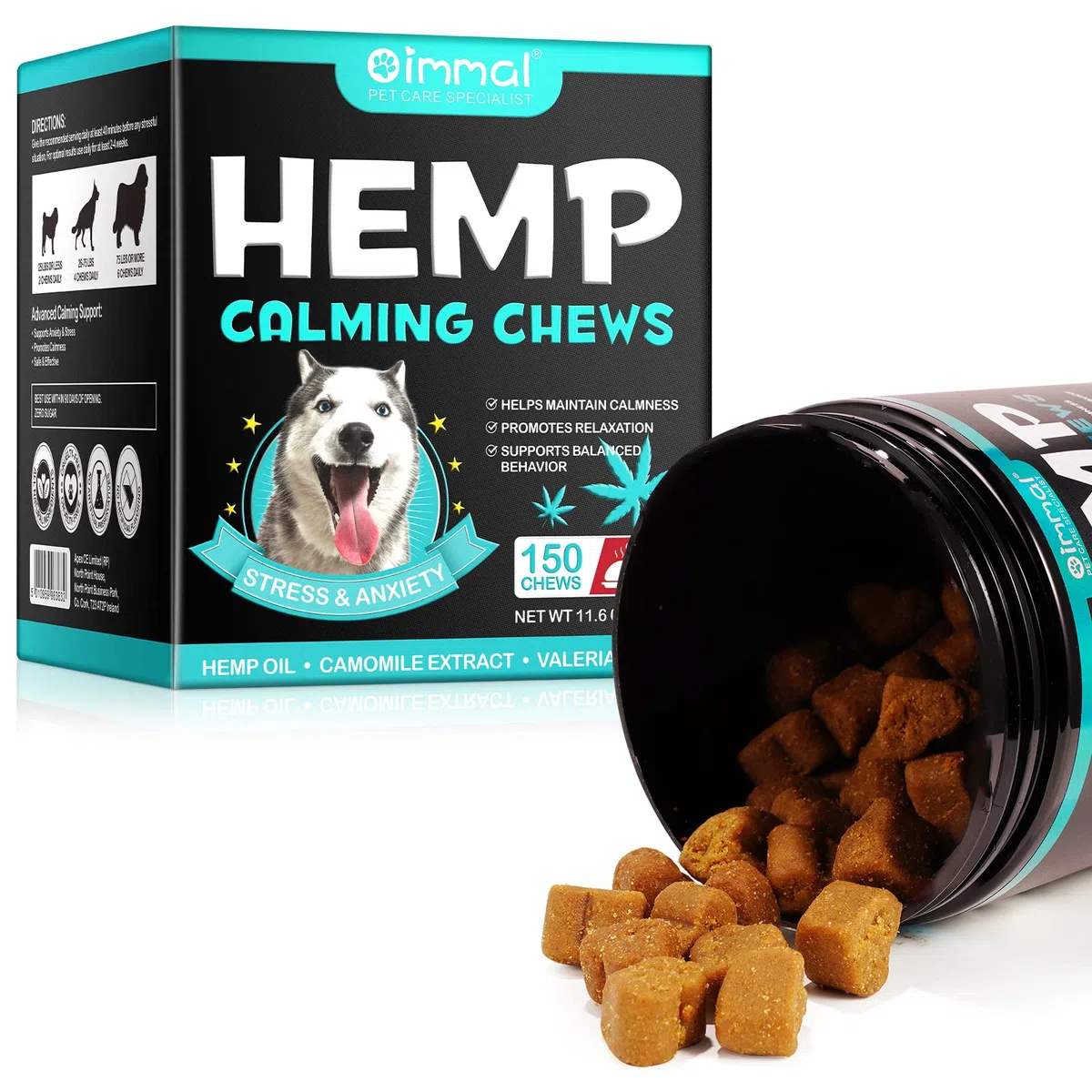 Masticación sedante para mascotas,la masticación calmante más pura para perros,ayuda a promover la relajación,reducir el estrés, masticación suave para mascotas natural,saludable deliciosa(330 gramos)