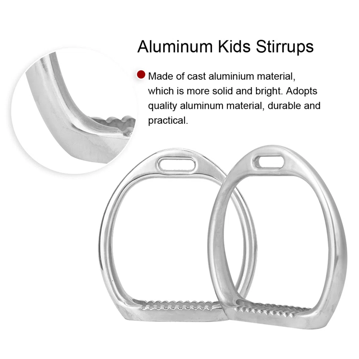 Par de estribos ligeros de aluminio con almohadilla para – Ideal para montar a caballo y montar a caballo