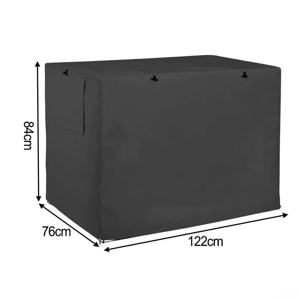 Funda para jaula de perro con diseño de doble propósito que proporciona protección contra la intemperie y acceso abierto parcial para necesidades de regulación de temperatura (122 x 76 x 84 cm)