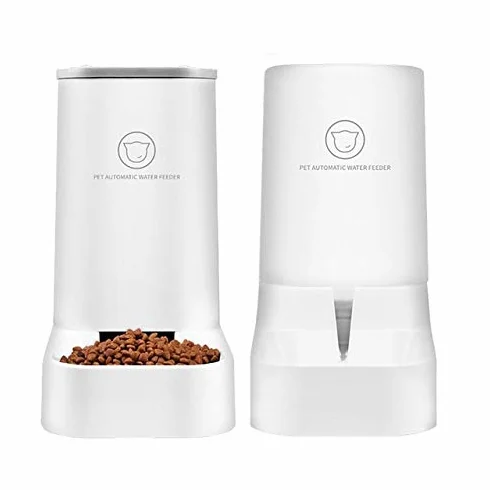 Dispensador de Alimentos/Agua Fuente Automática- 3.8X Piezas- Alimentación para Perros/Gato/Accesorios Cuenco para Animales Domésticos BPA Free