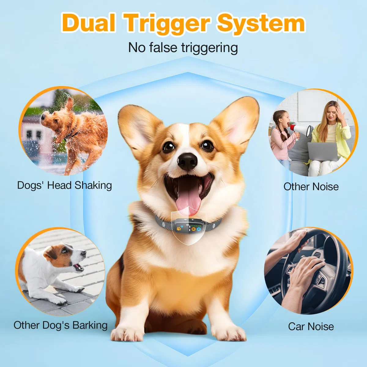 Collar Antiladridos para Perros, Collar Vibración Recargable, Súper Ligero, 3 Modos y 7 Niveles de Sensibilidad, Detección Inteligente de Ladridos, Impermeable IP67 para Perros Pequeños