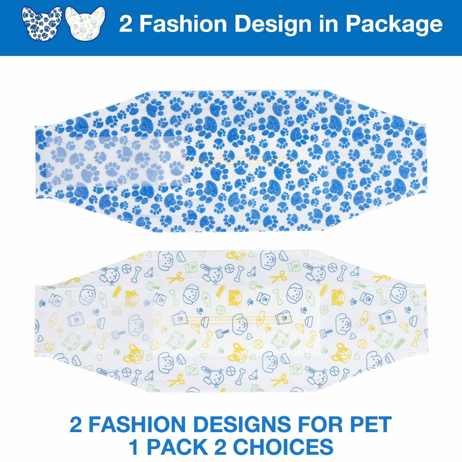 Dono pañales para Perros machos, 40 Unidades, indicador de Humedad, envolturas para la Barriga del Perro, con tecnología de Gel de Secado rápido, pañales para Cachorros con incontinencia, L
