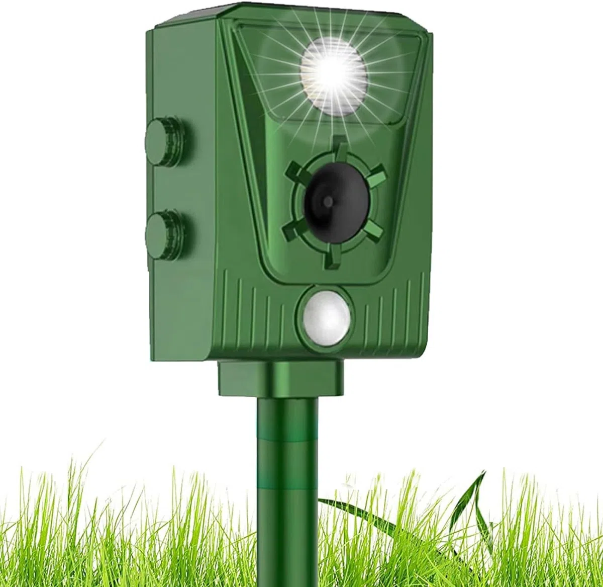 Repelente de Gatos, Repelente por ultrasonidos, energía Solar IP66, Impermeable, con frecuencia Ajustable, para alojar Animales 5 Modos Ajustables, Repelente de Animales ultrasónicos y Repelente