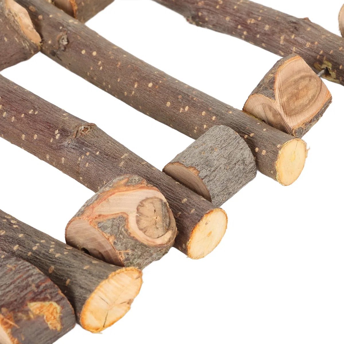 Puente masticable Flexible de la Escalada de Mascotas de Madera de Madera de 60 cm para Loros Chinchillas pequeños Animales de Acero Desmontable diseño de Alambre de Acero para (30 cm)