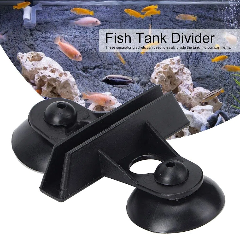 Bandeja Separadora para Acuario, Clip De Separación De Acuario con Ventosa De 40 Piezas, para Acuario(Black)