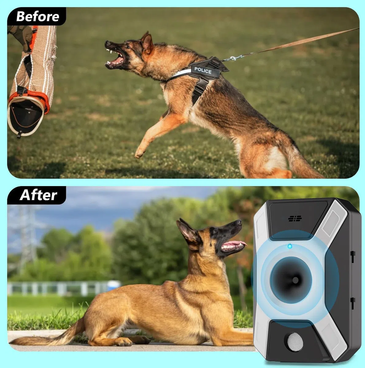 Silbato ultrasónico para Perros, 3 Niveles Ajustables, frecuencia Anti aboiement pour Chien, Silbato ultrasónico para Perros Interiores y Exteriores, antiladridos + Perros Grandes y medianos
